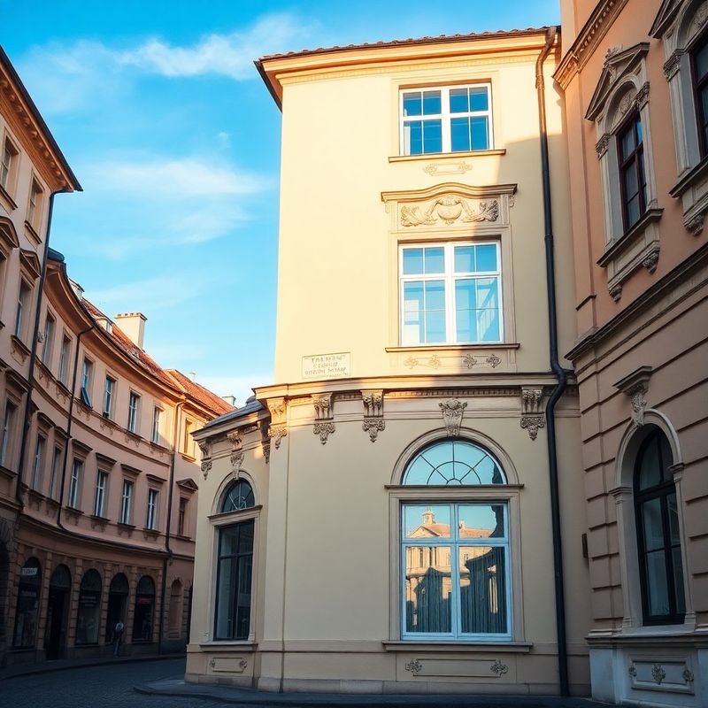 Historická budova v centru Brna v teplém odpoledním světle
